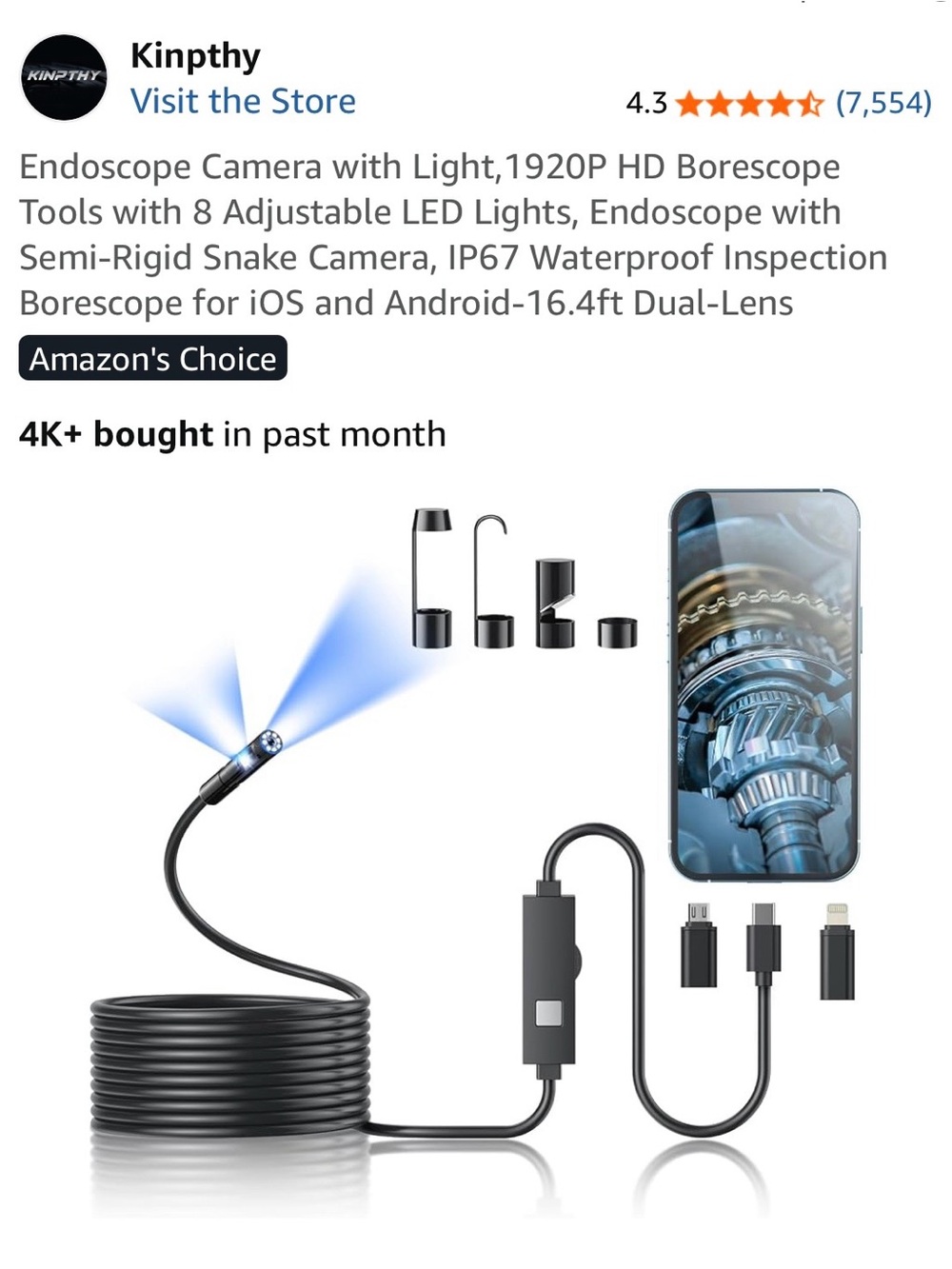 Kinpthy Endoscopic Camera